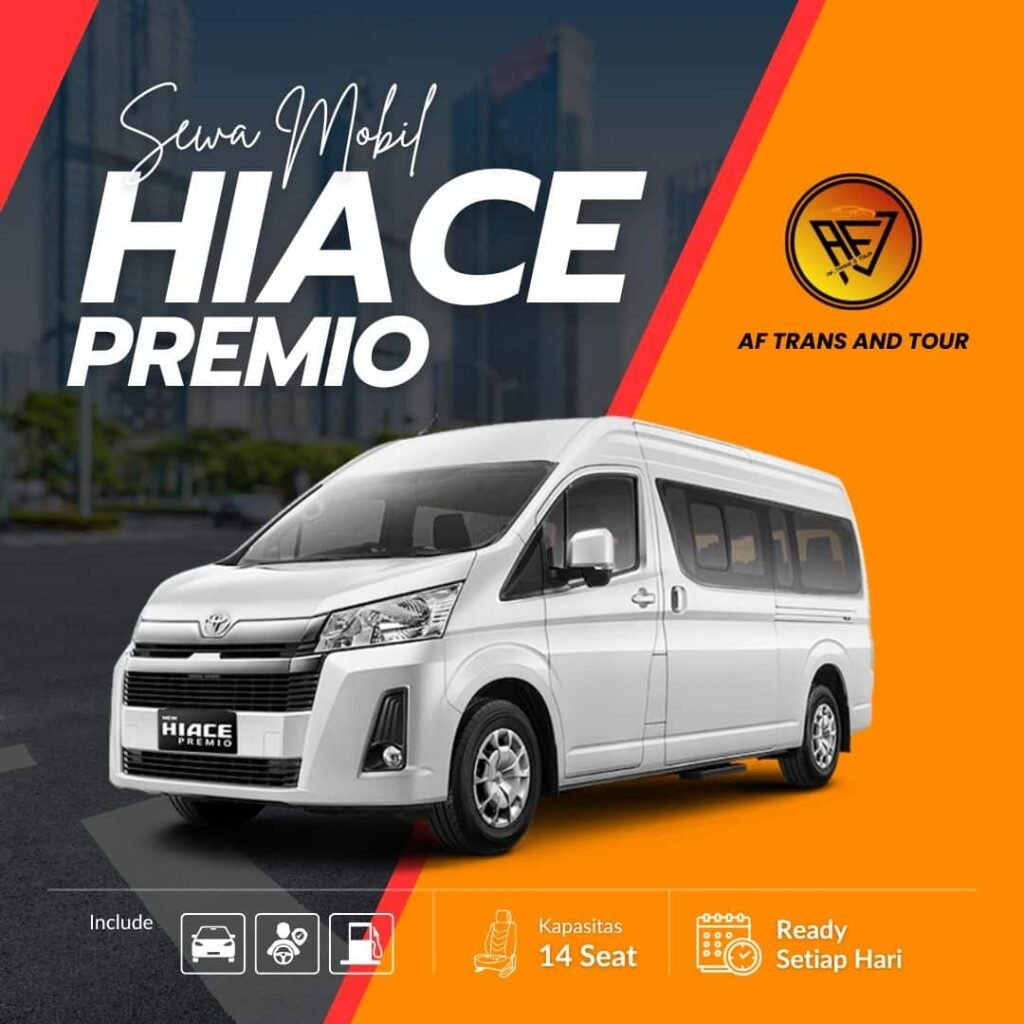 sewa mobil hiace premio